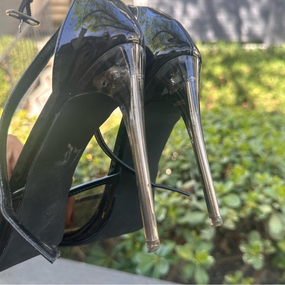 Steve Madden Opar Black Opal Translucent pointed Toe Stiletto Heels 7.5 - Picture 6 of 7